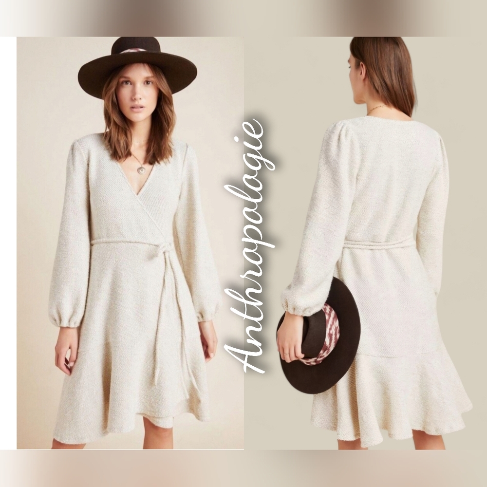 Anthropologie Diana Knit Mini Dress Size XS Color Cream